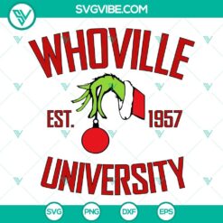 Christmas, SVG Files, Whoville University SVG Image PNG DXF EPS Cricut 2