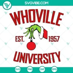 Christmas, SVG Files, Whoville University SVG Download Bundle, Grinch Whoville 8