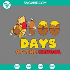 Disney, School, SVG Files, Winnie The Pooh 100 Days Of The School SVG File, 7