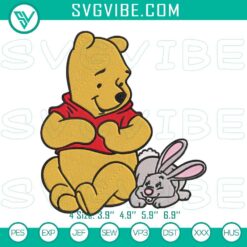 Disney Embroidery Designs, Embroidery Designs, Winnie The Pooh And Rabbit 24