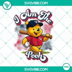 PNG Files, Winnie The Pooh Cleveland Guardians Baseball PNG Image Design File 11