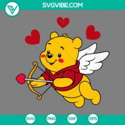 SVG Files, Valentine's Day, Winnie the Pooh Cupid Svg, Winnie the Pooh 4