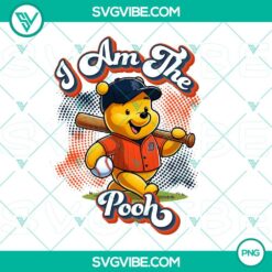 PNG Files, Winnie The Pooh Detroit Tigers Baseball PNG Images Design File Pooh 11