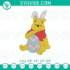 Winnie the Pooh Easter Eggs embroidery file featuring a happy bunny Pooh design, perfect for Easter projects.