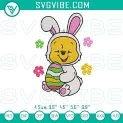 Easter Embroidery Designs, Embroidery Designs, Winnie The Pooh Easter Clipart 13