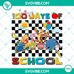 School, PNG Files, Winnie the Pooh Friends 100 Days Of School PNG File File 5