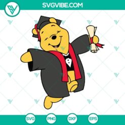 Disney, School, SVG Files, Winnie The Pooh Graduation SVG Files, Pooh Bear 1