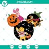 Winnie The Pooh Halloween SVG with characters Mouse, Tigger, Eeyore. Perfect for holiday crafts, Disney themed projects.
