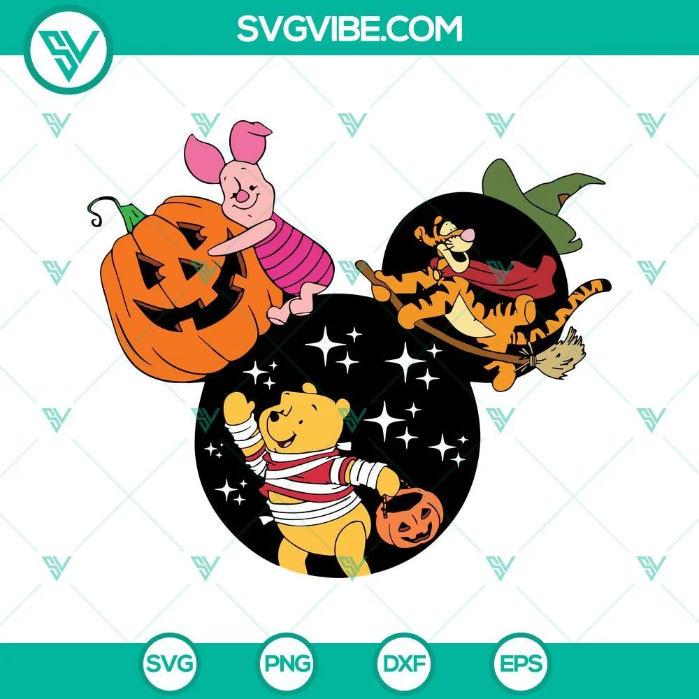 Disney, Halloween, SVG Files, Winnie The Pooh Halloween SVG Download, Winnie 1