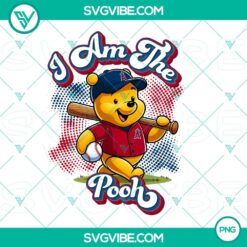 PNG Files, Winnie The Pooh Los Angeles Angels Baseball PNG File Design File 7