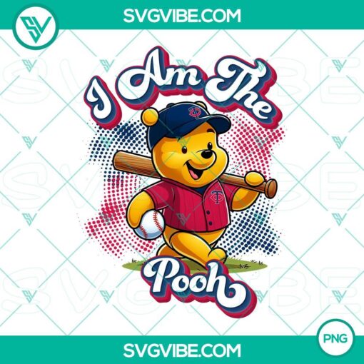 winnie the pooh minnesota twins baseball png design file mockup 2