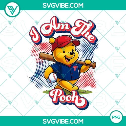 winnie the pooh philadelphia phillies baseball png design file mockup 2