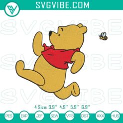 Disney Embroidery Designs, Embroidery Designs, Winnie The Pooh Running Away 24