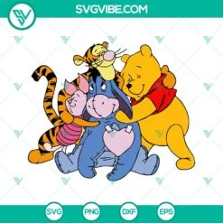 Disney, SVG Files, Baby Winnie The Pooh And Friends SVG File Bundle, Winnie The 5