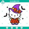 Witch Hello Kitty Halloween SVG cut files for Cricut, featuring spooky design perfect for festive crafts. PNG, DXF, EPS formats.