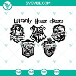 Movies, SVG Files, Wizardy House Classes SVG Download Bundle, Harry Potter 7