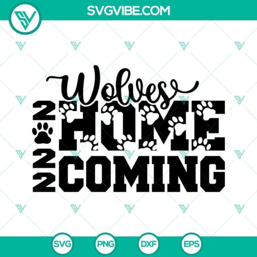 wolves homecoming 2022 svg dxf eps png cricut silhouette 5 mockup