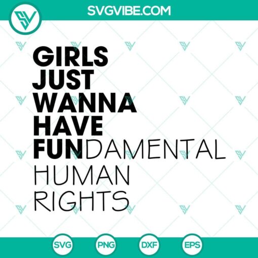 womens rights svg girls just wanna have fundamental human rights svg 2 mockup