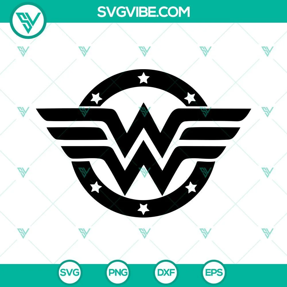 Movies, SVG Files, Wonder Woman Logo SVG Image PNG DXF EPS Vector Clipart 1