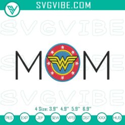 Embroidery Designs, Movies Embroidery Designs, Wonder Woman Mom Embroidery 15