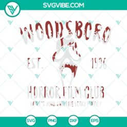 woodsboro horror film club est 1996 svg scream ghostface svg halloween scary movie svg png dxf eps 8 mockup