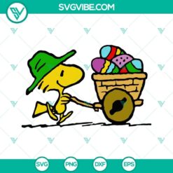 Woodstock Snoopy Easter Eggs Svg, Woodstock Svg, Easter Eggs Svg