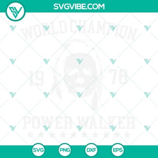 world champion 1978 power walker svg michael myers svg files 6 mockup