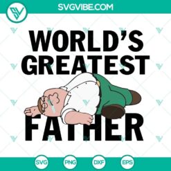 Worlds Greatest Father Peter Griffin SVG Image, featuring Family Guy Dad with a classic design. Perfect for Father's Day projects.