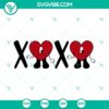 Xoxo Bad Bunny Heart SVG file with Baby Benito Valentine design and Sad Heart, perfect for Valentine's Day projects.