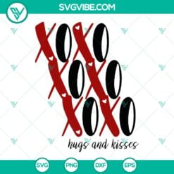 SVG Files, Valentine's Day, Xoxo Hugs And Kisses SVG Files, Retro Valentine SVG 15