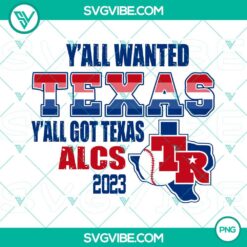 Texas Rangers ALCS 2023 and World Series Champions PNG images with unique designs, ideal for fans and supporters.