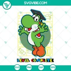 Movies, SVG Files, Yoshi Level Complete Graduation SVG Images, Super Mario Bros 2