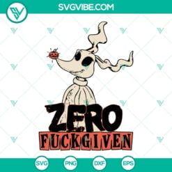 Halloween, SVG Files, Zero Fucks Given SVG Download, Zero Nightmare Before 16