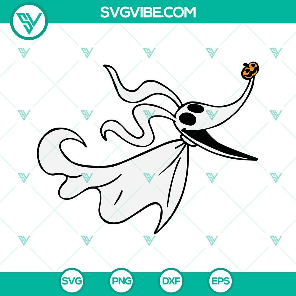 Halloween, Movies, SVG Files, Zero Nightmare Before Christmas Svg, Zero Svg, 1