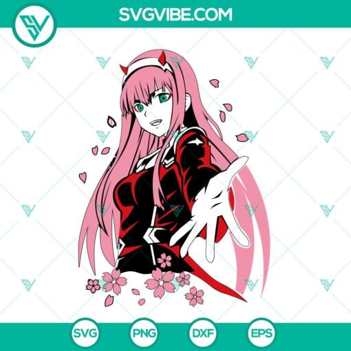 zero two darling svg japanese anime girl svg png dxf eps cricut silhouette 1 mockup