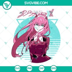 Anime, SVG Files, Zero Two Darling SVG File, Japanese Anime Girl SVG File PNG 3