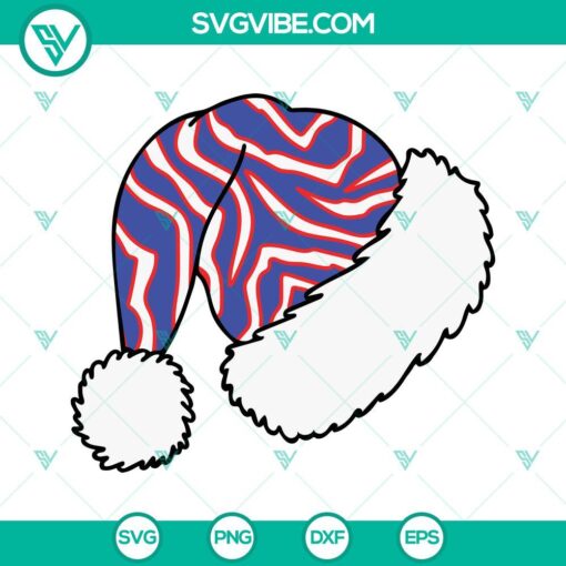 zubaz santa hat svg zubaz svg buffalo bills christmas svg png dxf eps files cricut 1 mockup