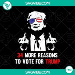 "Trump vote silhouette clipart with 34 additional reasons for graphic design"