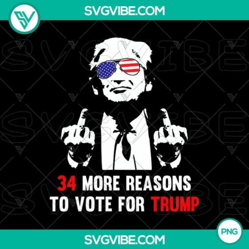 34 additional reasons for trump vote png silhouette clipart mockup