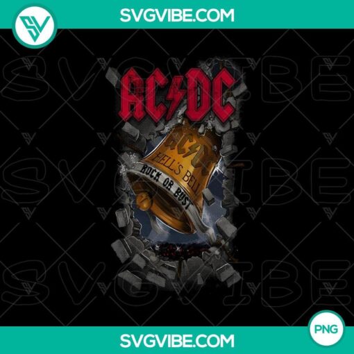 acdc hells bells rock band logo png mockup