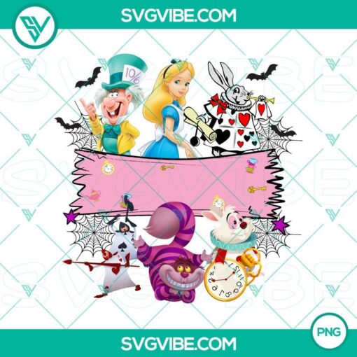 alice in wonderland halloween frame png holiday themed alice png mockup