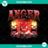 Anger Inside Out 2 sublimation design with PNG format, featuring vibrant graphic for merch and printing.