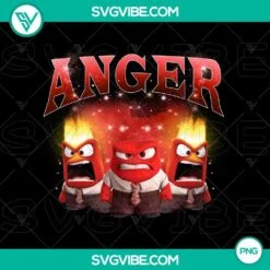 PNG Files, Anger Inside Out 2 PNG Sublimation Design Inside Out 2  2