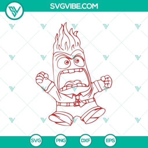 anger inside out 2 svg digital files silhouette anger inside out 2 svg cricut mockup