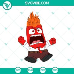 Disney, SVG Files, Anger Inside Out 2 SVG PNG, Anger Silhouette, Anger Clipart 2