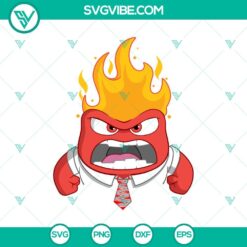 Disney, SVG Files, Anger Inside Out 2 SVG PNG Cricut Files Inside Out 2  16