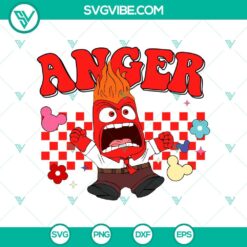 Disney, SVG Files, Anger SVG, Inside Out 2 Anger SVG PNG Inside Out 2  2