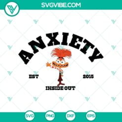 Disney, SVG Files, Anxiety Est 2015 Inside Out SVG, Anxiety SVG, Inside Out SVG 4