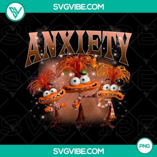 anxiety inside out 2 png sublimation design mockup