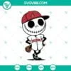 Baseball, Halloween, Sports, SVG Files, Jack Skellington Braves Halloween 14